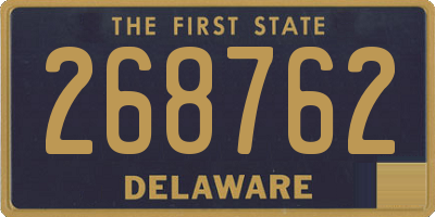DE license plate 268762
