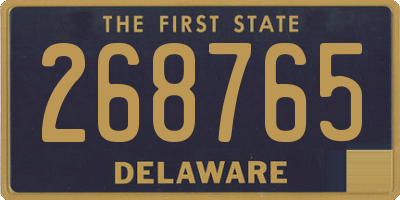 DE license plate 268765
