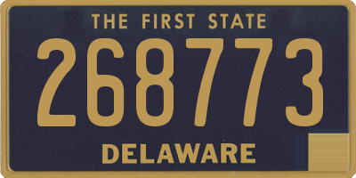 DE license plate 268773