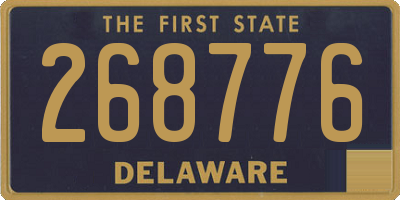 DE license plate 268776