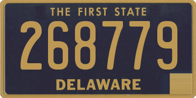 DE license plate 268779