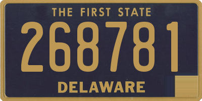 DE license plate 268781