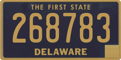 DE license plate 268783