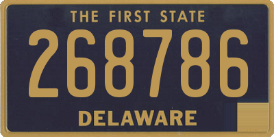 DE license plate 268786