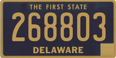 DE license plate 268803