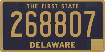DE license plate 268807