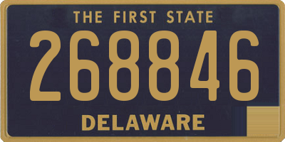 DE license plate 268846