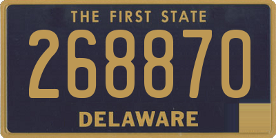 DE license plate 268870