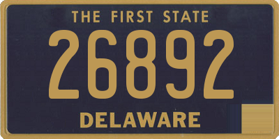 DE license plate 26892