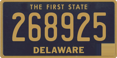 DE license plate 268925