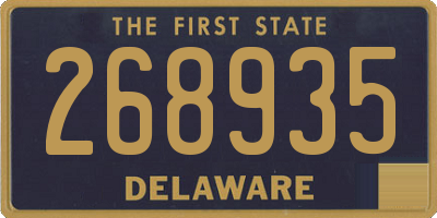 DE license plate 268935