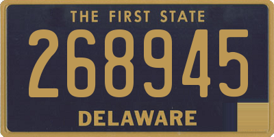 DE license plate 268945