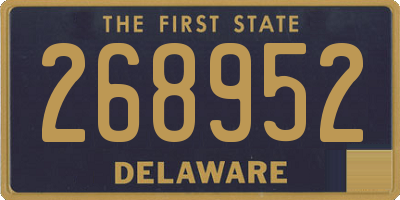 DE license plate 268952