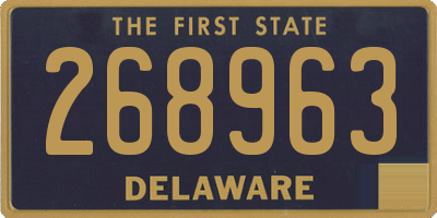 DE license plate 268963