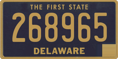DE license plate 268965