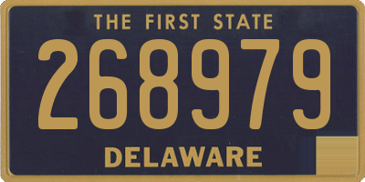 DE license plate 268979