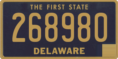 DE license plate 268980