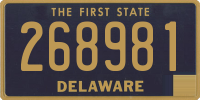 DE license plate 268981