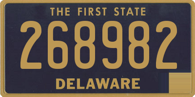 DE license plate 268982