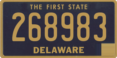 DE license plate 268983
