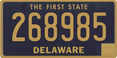 DE license plate 268985