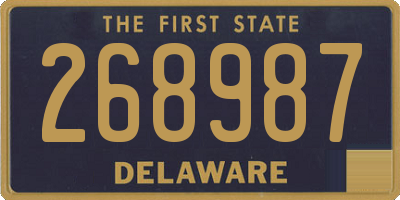 DE license plate 268987