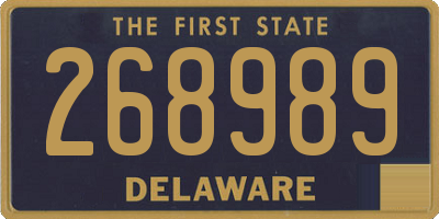 DE license plate 268989