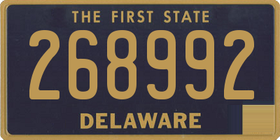 DE license plate 268992