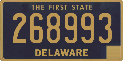 DE license plate 268993