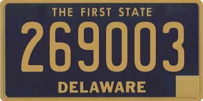 DE license plate 269003