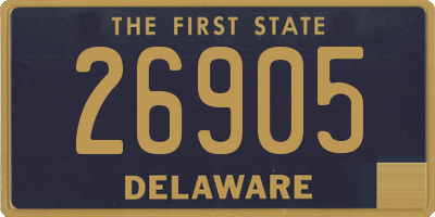 DE license plate 26905