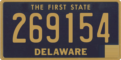 DE license plate 269154
