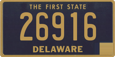 DE license plate 26916