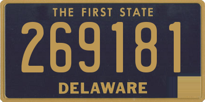 DE license plate 269181