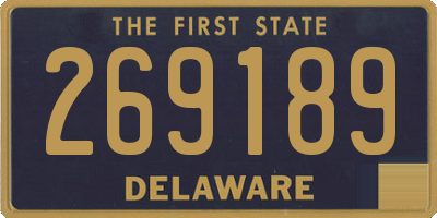 DE license plate 269189