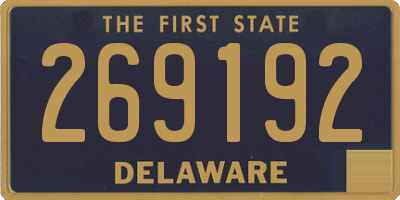 DE license plate 269192