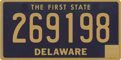 DE license plate 269198