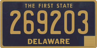 DE license plate 269203