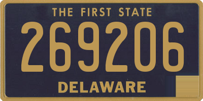 DE license plate 269206