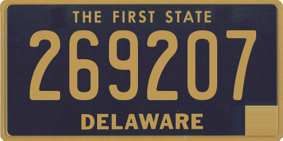 DE license plate 269207