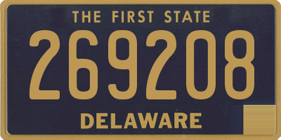 DE license plate 269208