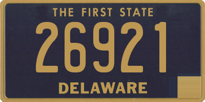 DE license plate 26921
