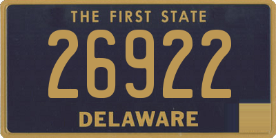 DE license plate 26922