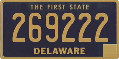 DE license plate 269222