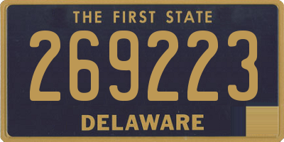 DE license plate 269223