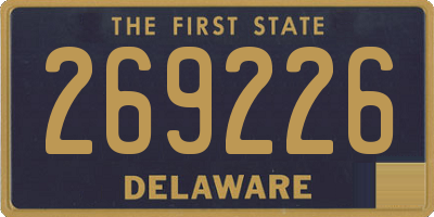 DE license plate 269226