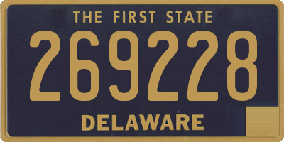 DE license plate 269228