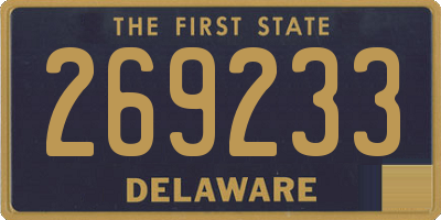 DE license plate 269233