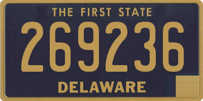 DE license plate 269236