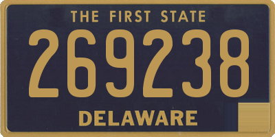 DE license plate 269238